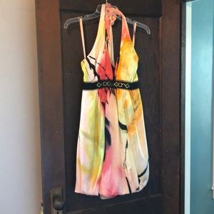 BCBG cocktail dress watercolor Size 4